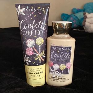 Bath and body words confetti cake pop